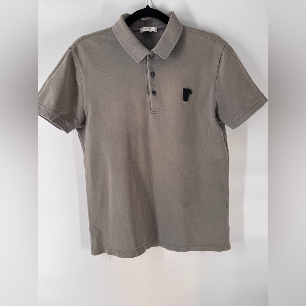 Versace Collection Men's Gray Short Sleeves Polo Shirt Sz L